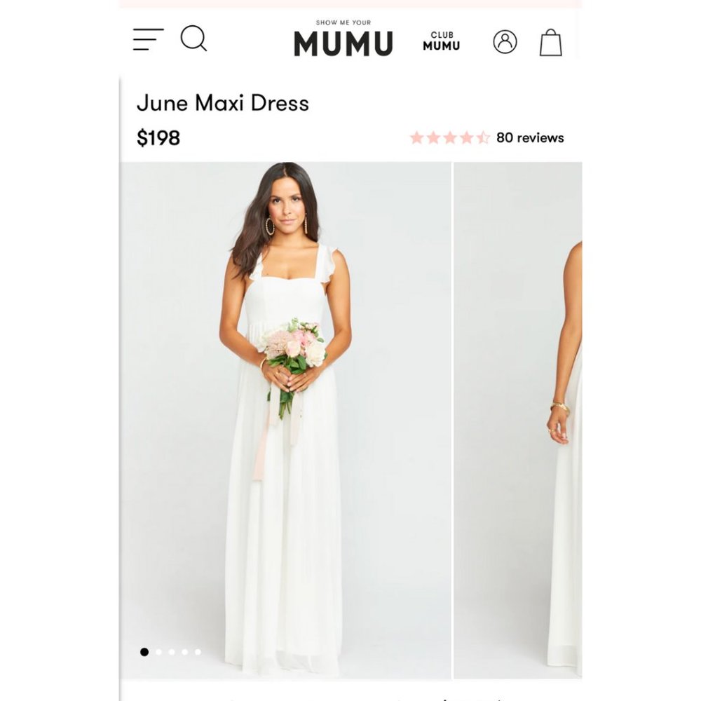 Show Me Your MuMu White June Maxi Dress